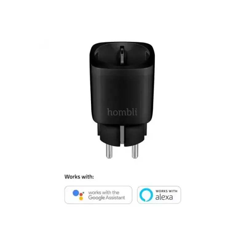 Hombli presa smart HBPP-0205, 3680 W, per interni, nera, confezione promo 2+1 (3 pz.)