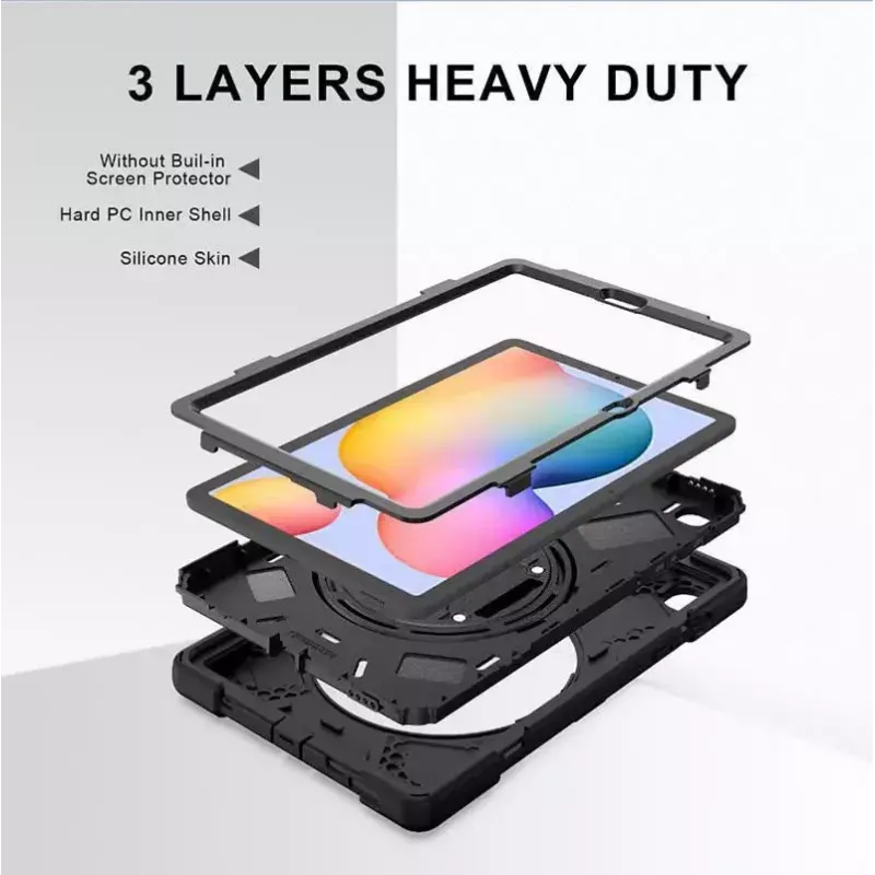 Cover eSTUFF AUSTIN Defender Case per Samsung Galaxy Tab S6 Lite 2022/2020 nero