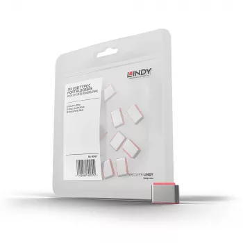 Lindy USB Type C Port Blocker (senza chiave) – confezione da 10, rosa