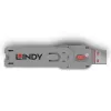 Chiave portblocker Lindy USB Type A Portblocker chiave rosa