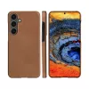 dbramante1928 Lynge LMSSGTDT6469 custodia a libro per Samsung Galaxy S25, pelle granulata, marrone chiaro