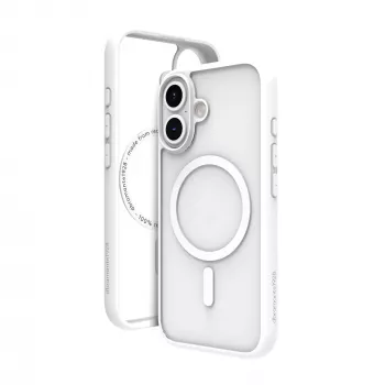 Cover dbramante1928 Grenen MagSafe iPhone 16 Plus bianco