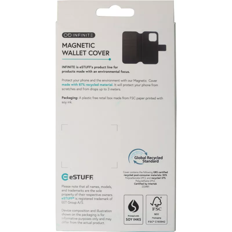 eSTUFF ES67160100 custodia per cellulare 15,5 cm (6,1 inch) custodia portafoglio nero