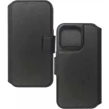 Wallet Case eSTUFF iPhone 16 Pro 6,3 inch nero 3 scomparti per carte