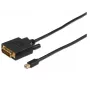 Microconnect MDPDVI1B adattatore cavo video 1 m Mini DisplayPort a DVI-D nero
