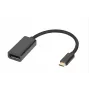 Microconnect MC-USBC-DPF1.2 adattatore cavo video DisplayPort USB Type-C nero