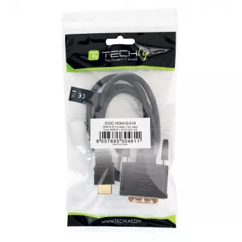 Cavo video Techly HDMI a DVI-D M/M 1,8 m ICOC HDMI-D-018