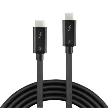 Cavo Thunderbolt 3 Lindy 0,5 m, passivo, 0,5 m, USB-C, USB-C, USB 3.2 Gen 1 (3.1 Gen 1), maschio/maschio, nero