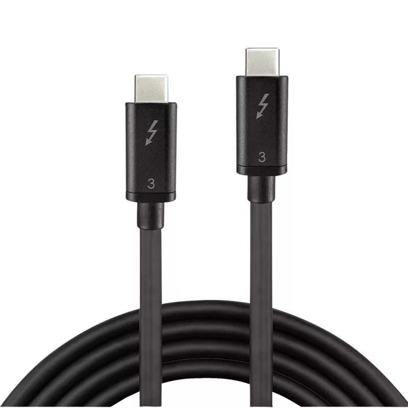 Lindy 41555 cavo Thunderbolt 3, passivo, USB-C maschio a USB-C maschio, 0,5 m, supporto 4K, nero