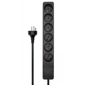 Distributore di corrente Microconnect MC-GRU0605DKB 5 m 6 prese AC per interni nero