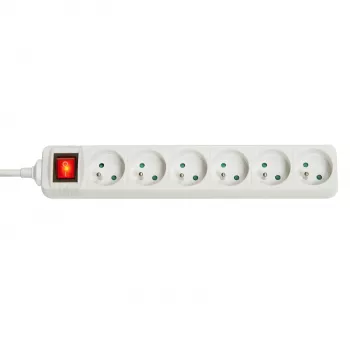 Prolunga elettrica Lindy 73126 6 prese AC per interni bianco