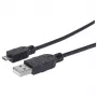 Manhattan cavo USB-A a Micro-USB, 1,8 m, connettore maschio a maschio, nero, 480 Mbit/s (USB 2.0), Hi-Speed USB, garanzia a vita, corrisponde a UUSBHAUB6.