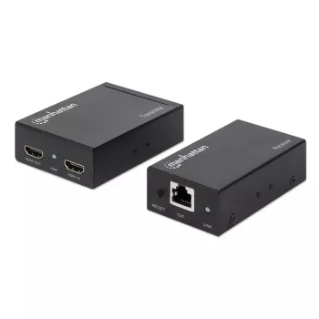 Manhattan kit extender HDMI 1080p su Ethernet, fino a 50 m con un cavo Cat6, moduli Tx e Rx, supporto IR, tre anni di garanzia