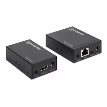 Manhattan kit extender HDMI 1080p su Ethernet, fino a 50 m con un cavo Cat6, moduli Tx e Rx, supporto IR, tre anni di garanzia