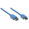 Cavo prolunga USB-A a USB-A Manhattan 2 m connettore maschio a femmina blu