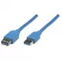 Cavo prolunga USB-A a USB-A Manhattan 2 m connettore maschio a femmina blu