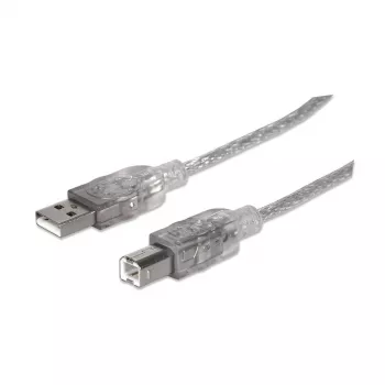 Cavo USB-A a USB-B Manhattan 345408 5 m maschio a maschio argento