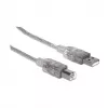 Cavo USB-A a USB-B Manhattan 345408 5 m maschio a maschio argento