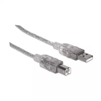 Cavo USB-A a USB-B Manhattan 345408 5 m maschio a maschio argento