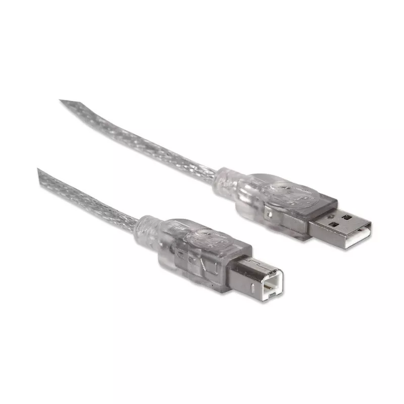 Cavo USB-A a USB-B Manhattan 345408 5 m maschio a maschio argento