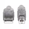 Cavo USB-A a USB-B Manhattan 345408 5 m maschio a maschio argento