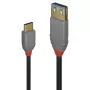 Cavo adattatore Lindy 0,15 m USB 3.2 Type-C a A, 10 Gbit/s, Anthra Line