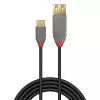 Lindy 36897 cavo adattatore USB 2.0, USB-C maschio a USB-A femmina, Anthra Line, 0,15 m