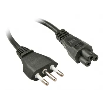 Lindy 2 m, CEI23-16-VII - IEC 320 C5 nero connettore femmina C5