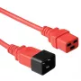 Microconnect PE2019R3 cavo di alimentazione rosso 3 m connettore femmina C20 connettore femmina C19