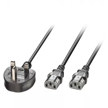 Cavo di alimentazione MicroConnect PE090425Y, H05VV-F 2,5 m, 2 x connettore femmina C13, 250 V 13 A, nero