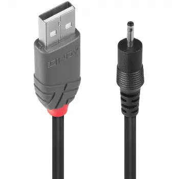 Lindy 1,5 m USB su 0,7 mm interno / 2,5 mm esterno cavo DC