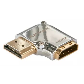 Adattatore Lindy CROMO HDMI maschio a HDMI femmina 90 gradi angolare - verso destra