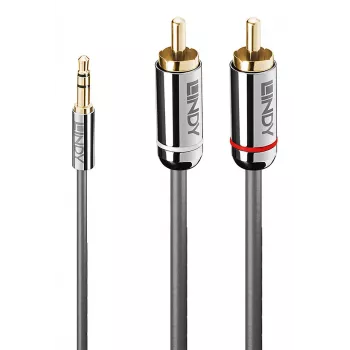 Cavo audio Lindy 1 m jack 3,5 mm a RCA, Cromo Line