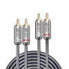 Cavo audio Lindy 10 m doppio RCA, Cromo Line