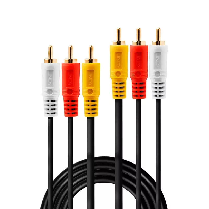 Cavo AV Lindy 1 m Premium 3x RCA maschio a 3x RCA maschio