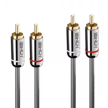 Cavo audio Lindy 2 m doppio RCA, Cromo Line