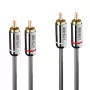 Cavo audio Lindy 2 m doppio RCA, Cromo Line