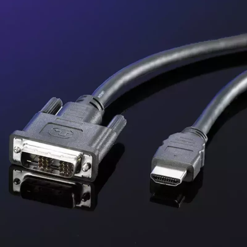 Cavo DVI ROLINE DVI (18+1) M - HDMI M 2 m