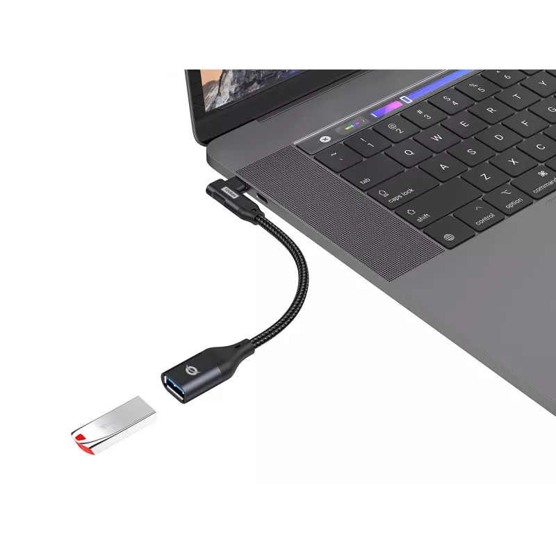 Adattatore OTG Conceptronic ABBY19B USB 3.2 Gen 2 a 90° a USB-A