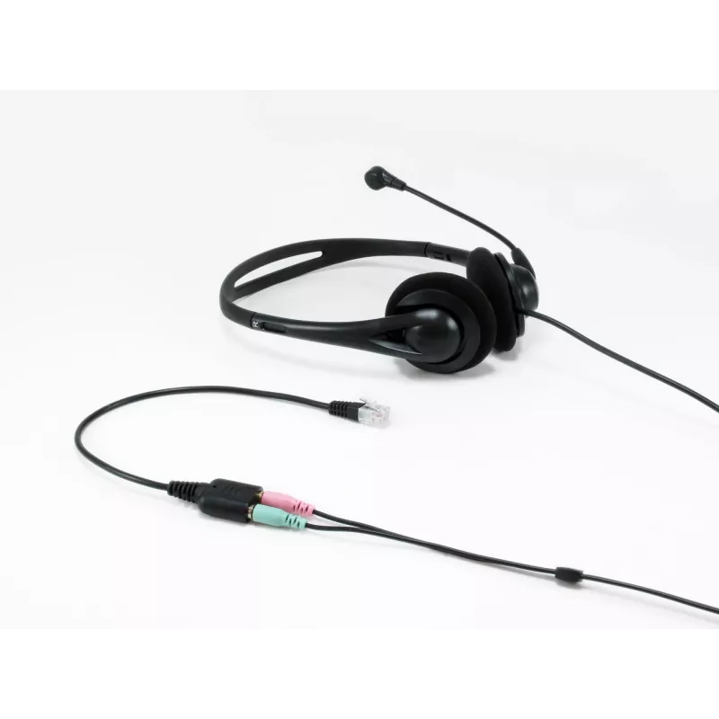 Adattatore audio Equip RJ9 a 3,5 mm per headset nero 0,25 m
