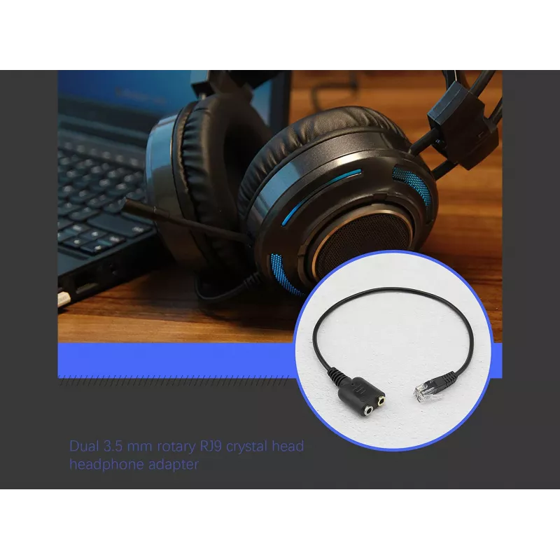 Adattatore audio Equip RJ9 a 3,5 mm per headset nero 0,25 m