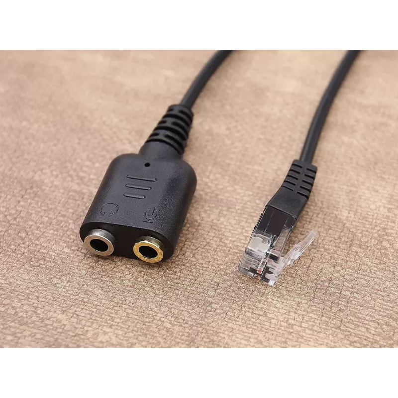 Adattatore audio Equip RJ9 a 3,5 mm per headset nero 0,25 m