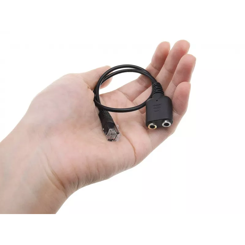 Adattatore audio Equip RJ9 a 3,5 mm per headset nero 0,25 m