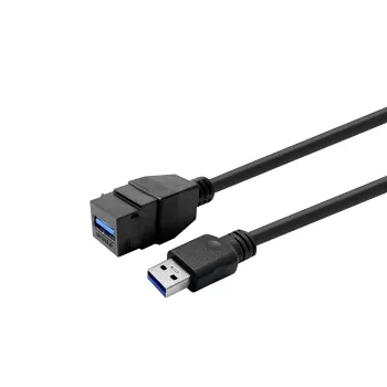 Modulo keystone USB 3.0 Type-A femmina su Type-A femmina, VivoLink PROKEYUSB3AFM3B, nero