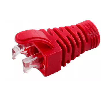 MicroConnect CONB65R guaina antistrappo per cavi Cat5e/Cat6/Cat6A fino a 6,5 mm, rossa