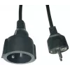 MicroConnect MC-PE0300FRB prolunga di alimentazione da spina UE a tipo E francese, 3 m, nera
