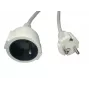 MicroConnect MC-PE0500FRW prolunga di alimentazione, da EU a tipo E francese, 5 m, bianca