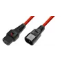Cavo di alimentazione Microconnect MC-C13C14LOCK-0.5M rosso connettore C13 connettore femmina C14