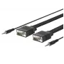 Vivolink PROVGAS15 adattatore per cavo video 15 m VGA (D-Sub) + 3,5 mm nero