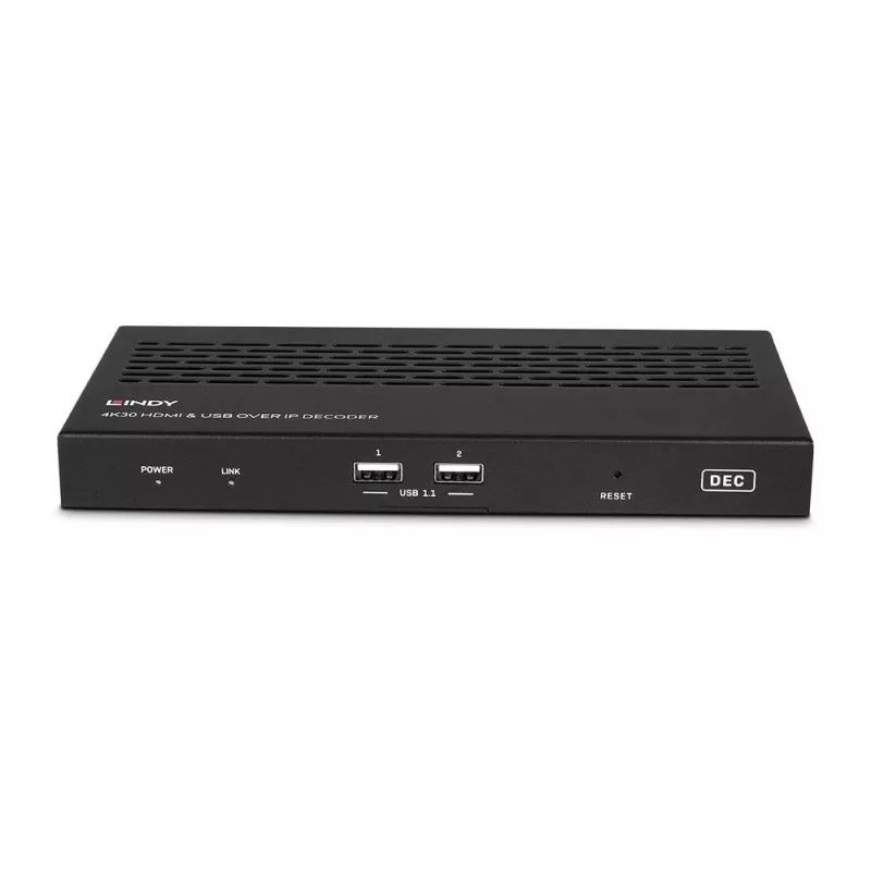 Ricevitore AV Lindy sistema 4K30 HDMI e USB over IP – decoder